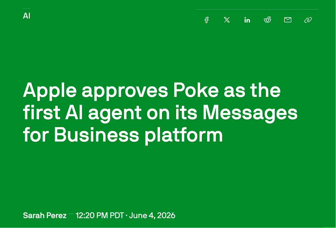 Apple approves Poke as the first AI agent on its Messages for Business platform