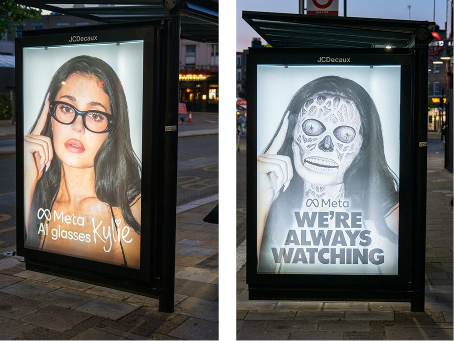 Bus stop ads: 'We're always watching'